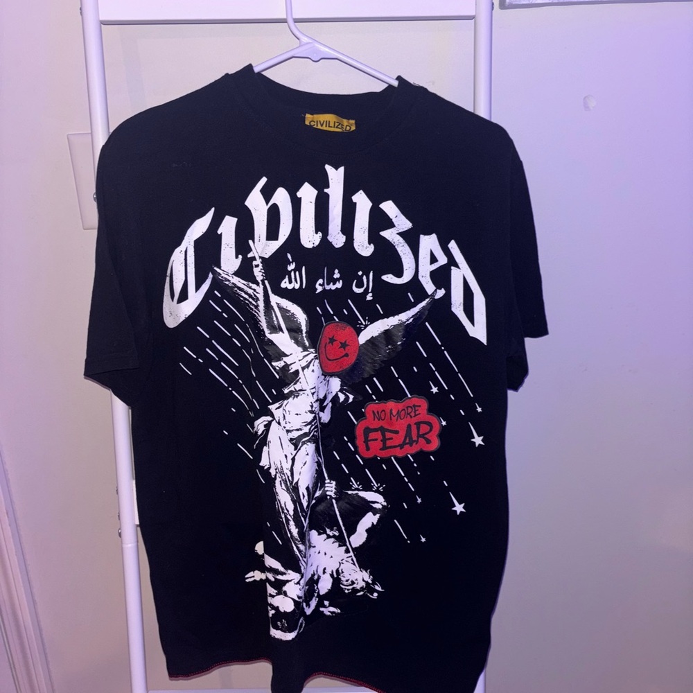 Civilized men Black Graphic T-Shirt